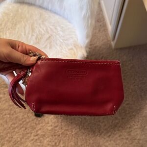 Coach Cherry Leather Wristlet